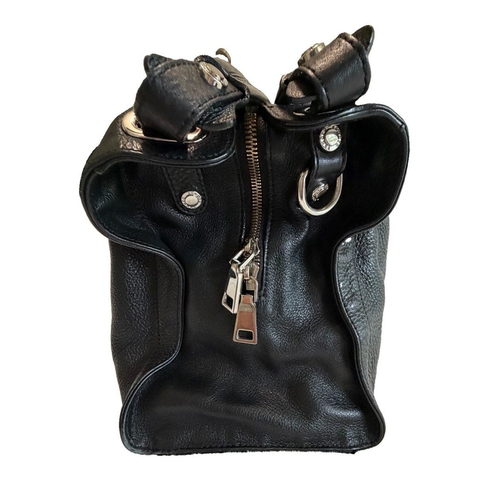 SANDRO Paris Amance Black Leather Luxury Handbag Old Money Minimalist Italy - Picture 8 of 16